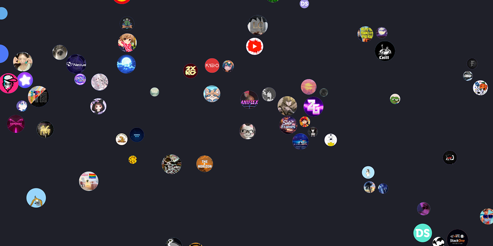 Интерактивная карта Discord серверов