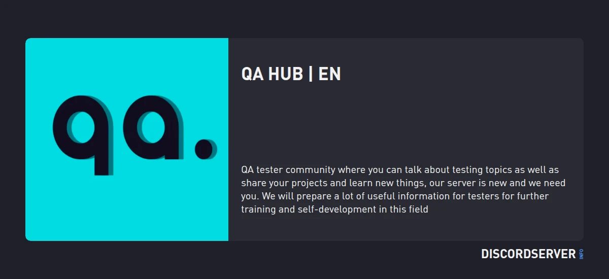 QA HUB | EN — мониторинг Discord сервера, статистика и рейтинг