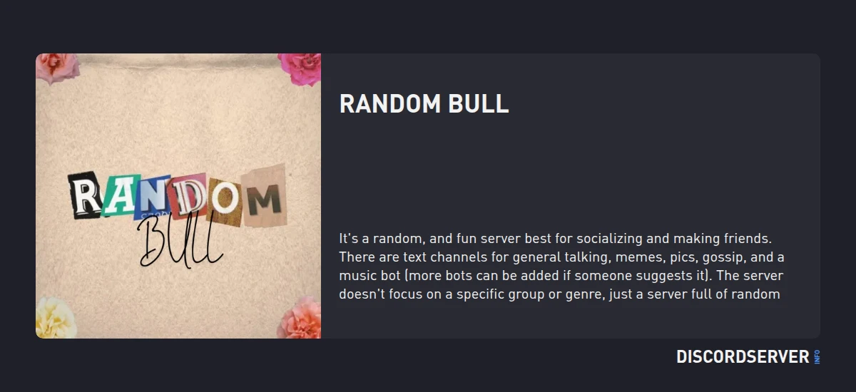 Random Bull random bull — мониторинг Discord сервера, статистика и рейтинг