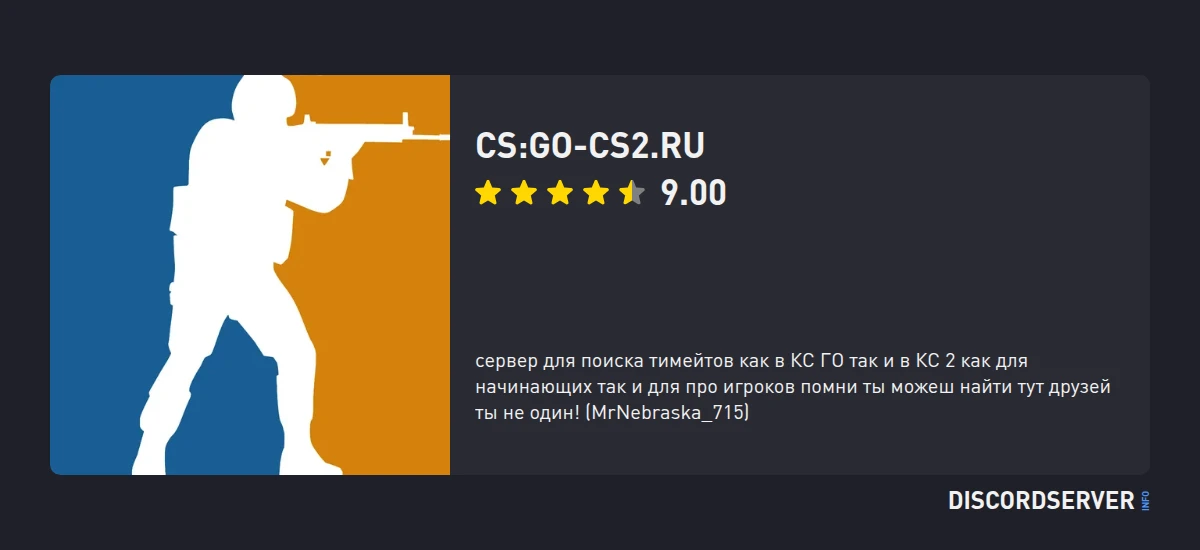 CS:GO-CS2.RU — мониторинг Discord сервера, статистика и рейтинг